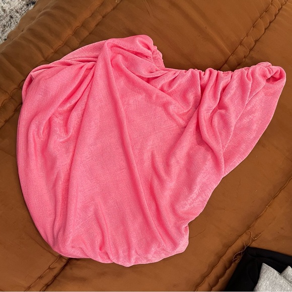 Pink One-Shoulder Ruched Top - Picture 2 of 3